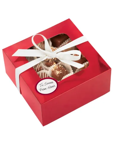 Set de 3 cajas para 4 cupcakes regalo con etiqueta