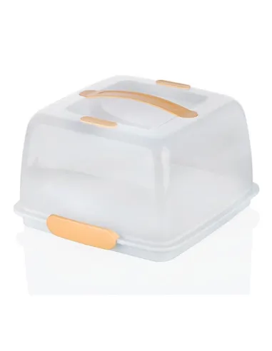 Porta tartas cuadrado con base de gel para refrigerar 28x28cm