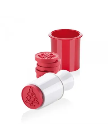 Cortador y 6 sellos para galletas motivos navideños