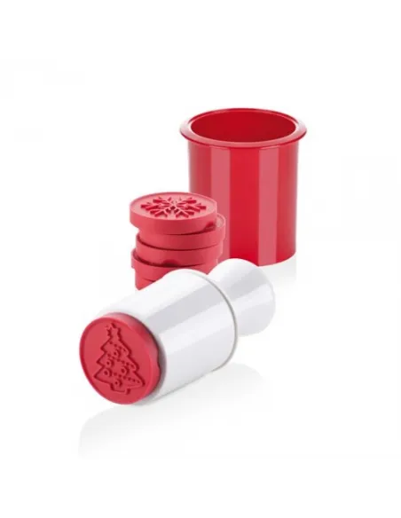 Cortador y 6 sellos para galletas motivos navideños