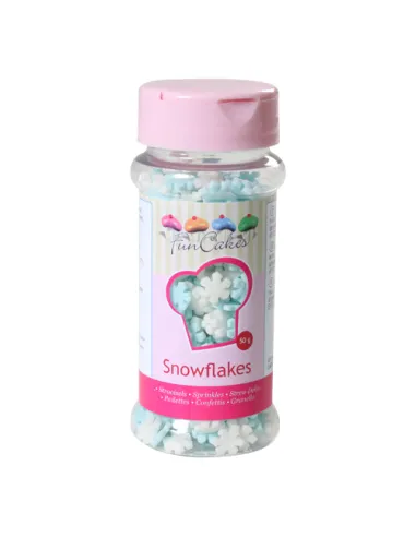 Sprinkles copos de nieve blanco y azul 50 g