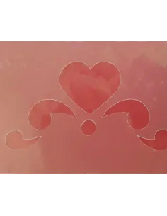 Stencil corazón 7 x 10cm.