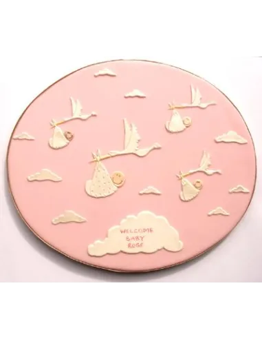 Cigüeña y bebé Patchwork