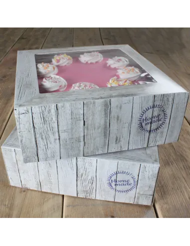 Set de 2 cajas para tarta Pure 32x32x11,5cm