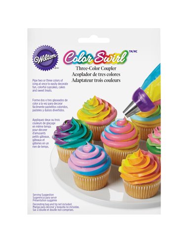 Adaptador grande tricolor ColorSwirl