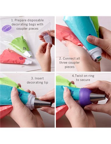 Adaptador grande tricolor ColorSwirl