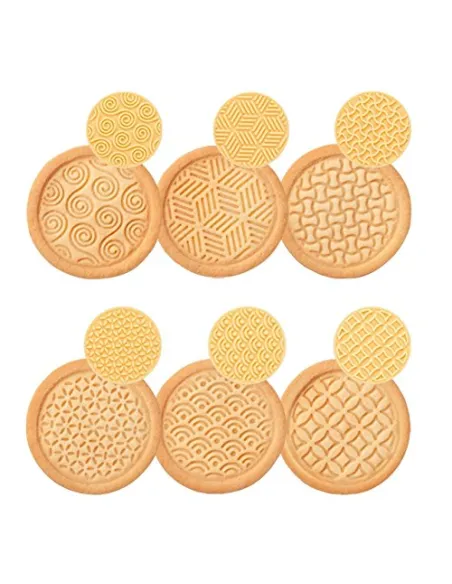 Cortador y  6 sellos para galletas patrones