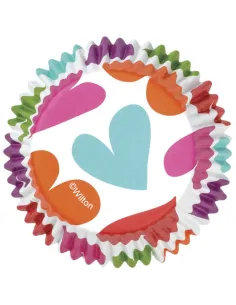 Cápsulas Color Cups corazones de colores