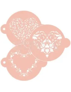 Set de 3 stencils nupcial V 9cm