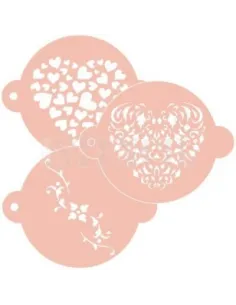 Set de 3 stencils nupcial IV 9cm