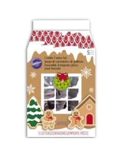Set de 5 cortadores de Navidad en cajita de cartón