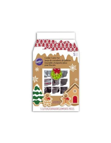 Set de 5 cortadores de Navidad en cajita de cartón