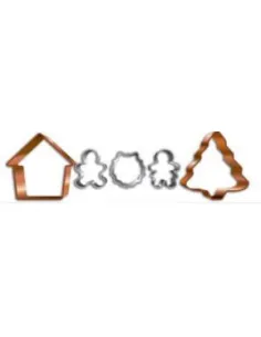 Set de 5 cortadores de Navidad en cajita de cartón 2