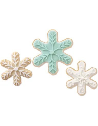 Set de 3 cortadores Copo de nieve
