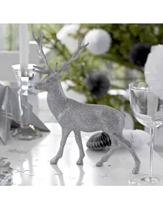 Reno con purpurina plata