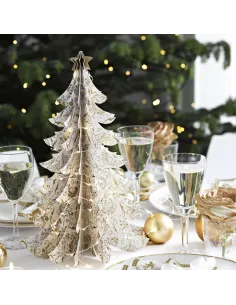 Arbol de Navidad con purpurina dorada