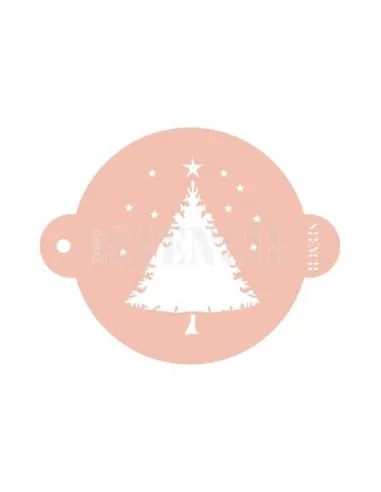 Stencil árbol de Navidad y estrellas