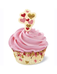 Cápsulas de papel combo labios y corazones