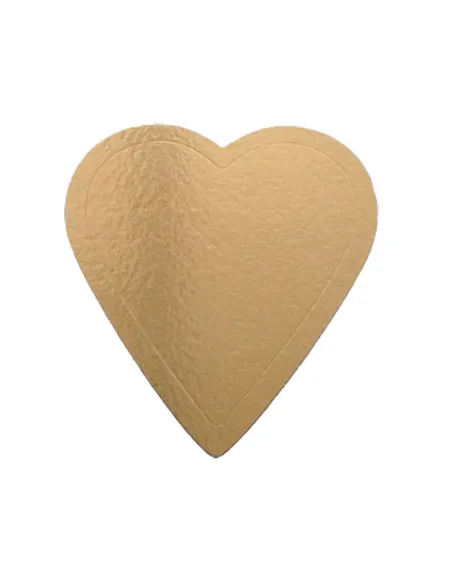 Base para tarta oro/plata corazón 23,5 x 21 cm