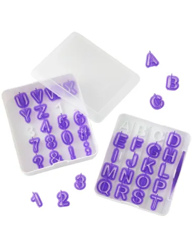Set de cortadores letras, números y signos Wilton