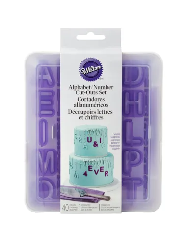 Set de cortadores letras, números y signos Wilton