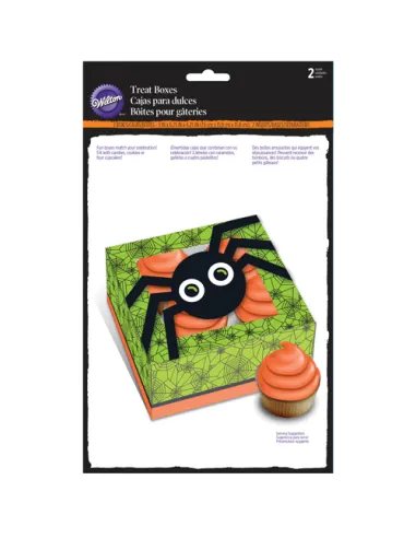 Set de 2 cajas para 4 cupcakes Araña