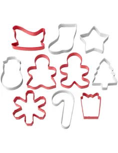 Set de 10 cortadores de galletas Navidad
