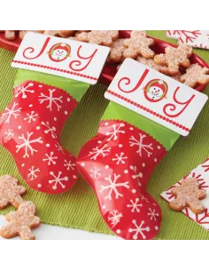 Set de 6 bolsas calcetín navideño