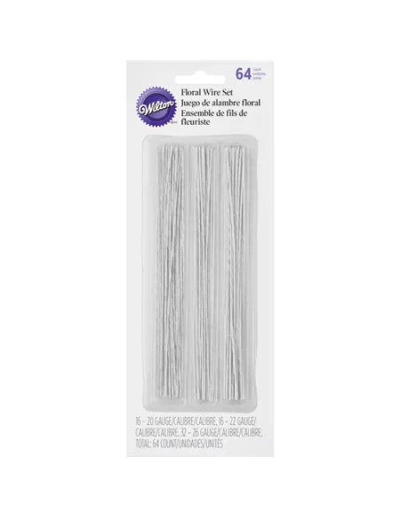 Set 64 alambres florales Wilton (calibre surtido)