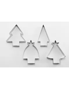 Set 4 cortadores árboles Navidad