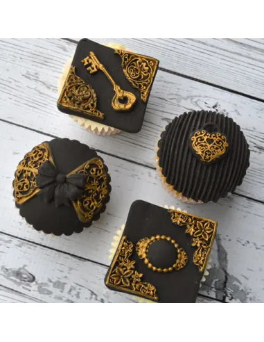 Molde de silicona llaves, cerradura y medallón Katy Sue