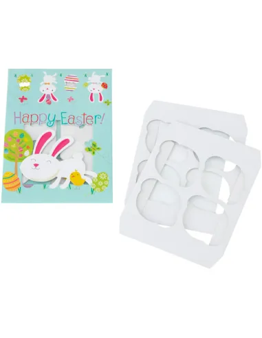 Set de 2 cajas para 4 cupcakes Pascua