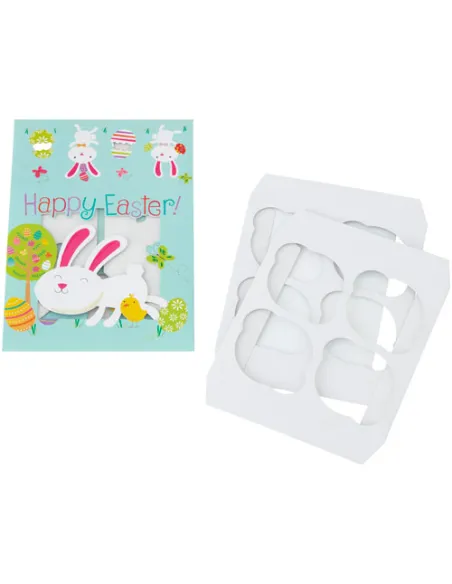 Set de 2 cajas para 4 cupcakes Pascua