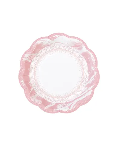 Set 12 platos rosa (3 diseños)