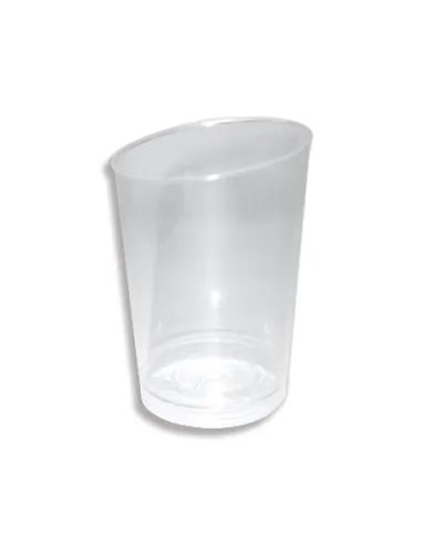 Set 10 vasos diagonal transparentes