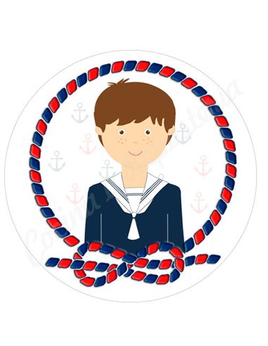 Papel azúcar galletas niño comunión pelo castaño