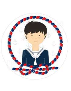 Papel azúcar galletas niño comunión pelo moreno 2