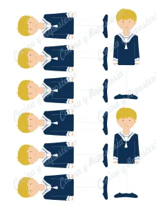 Papel azúcar niño comunión pelo rubio