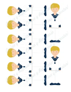 Papel azúcar niño comunión pelo rubio