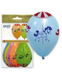 Set 6 globos tiovivo