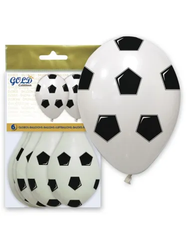 Set 6 globos balón de fútbol