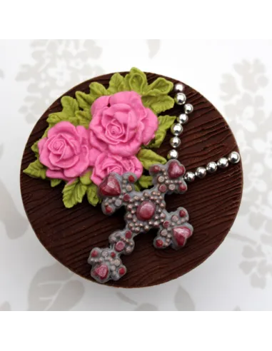 Molde silicona cruz perlada Katy Sue