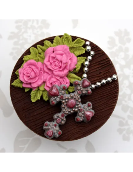 Molde silicona cruz perlada Katy Sue