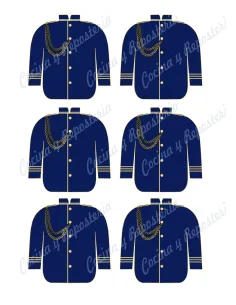 Papel azúcar chaqueta almirante