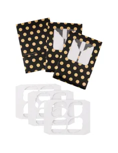 Set 3 cajas para 4 cupcakes lunares dorados 2