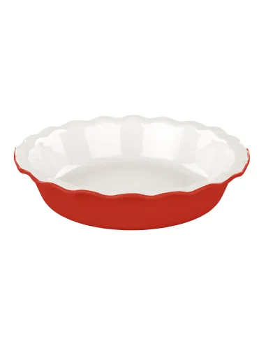 Molde rojo de cerámica para tarta 26,5 cm Tala