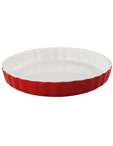 Molde rojo de cerámica para tarta 21,5 cm Tala