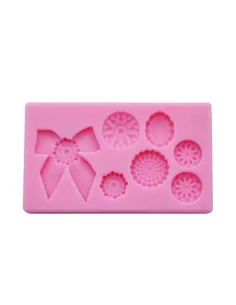 Molde silicona broches y lazo