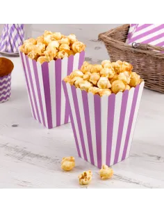 Set 8 cubos para palomitas púrpura