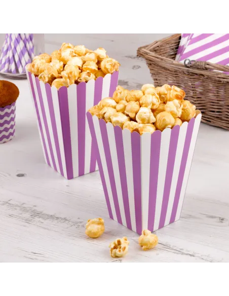 Set 8 cubos para palomitas púrpura